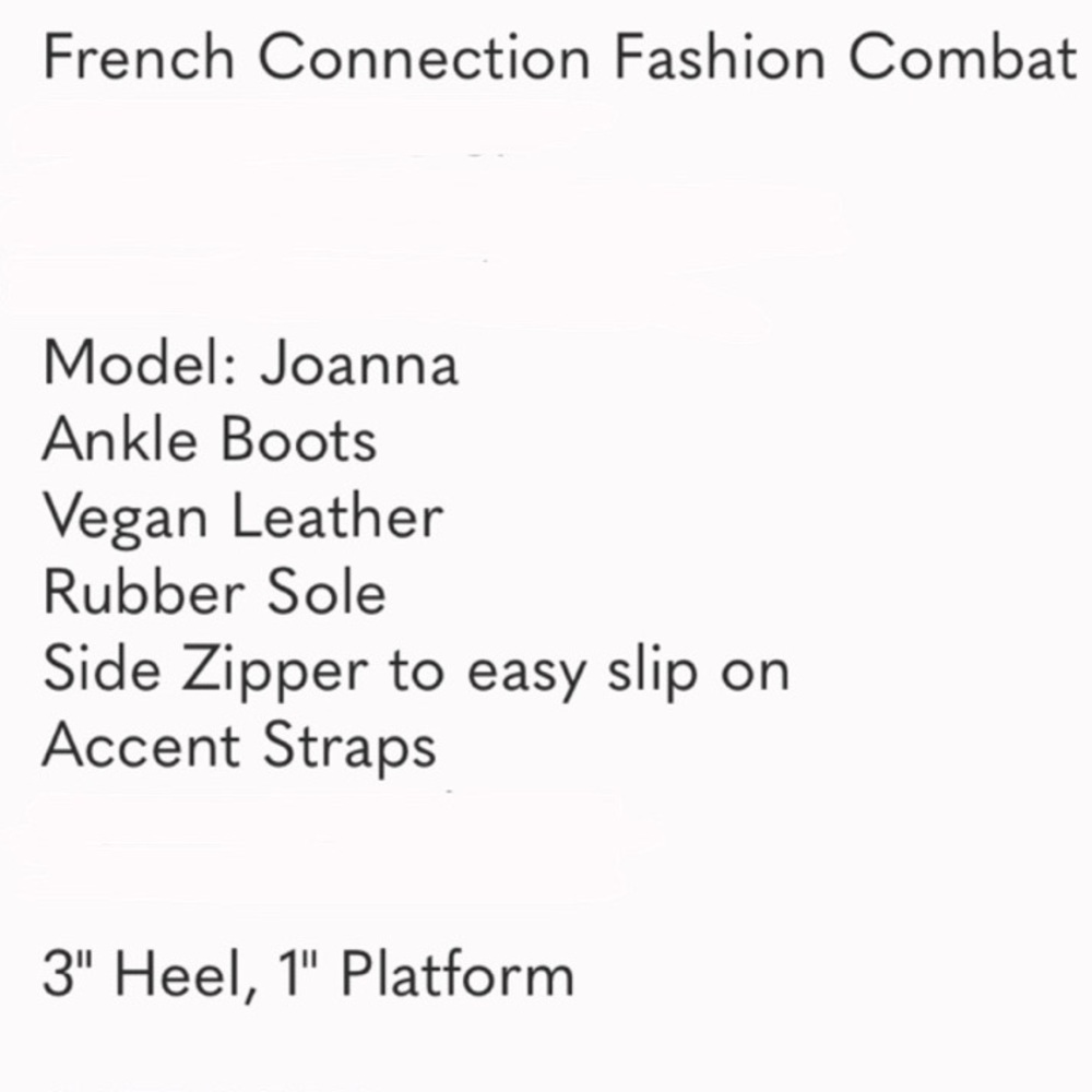 French connection black combat chunky platform lug boots size 10 vegan leather - Picture 10 of 10